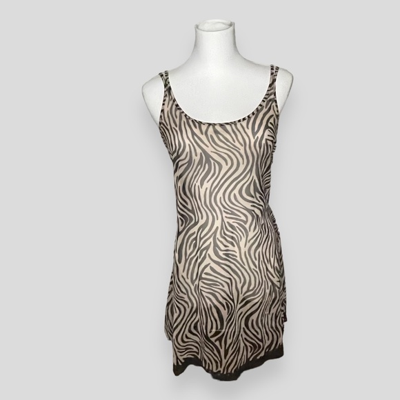 Victorias Secret Tiger Print Mesh Slip Dress Size Medium - Picture 1 of 6
